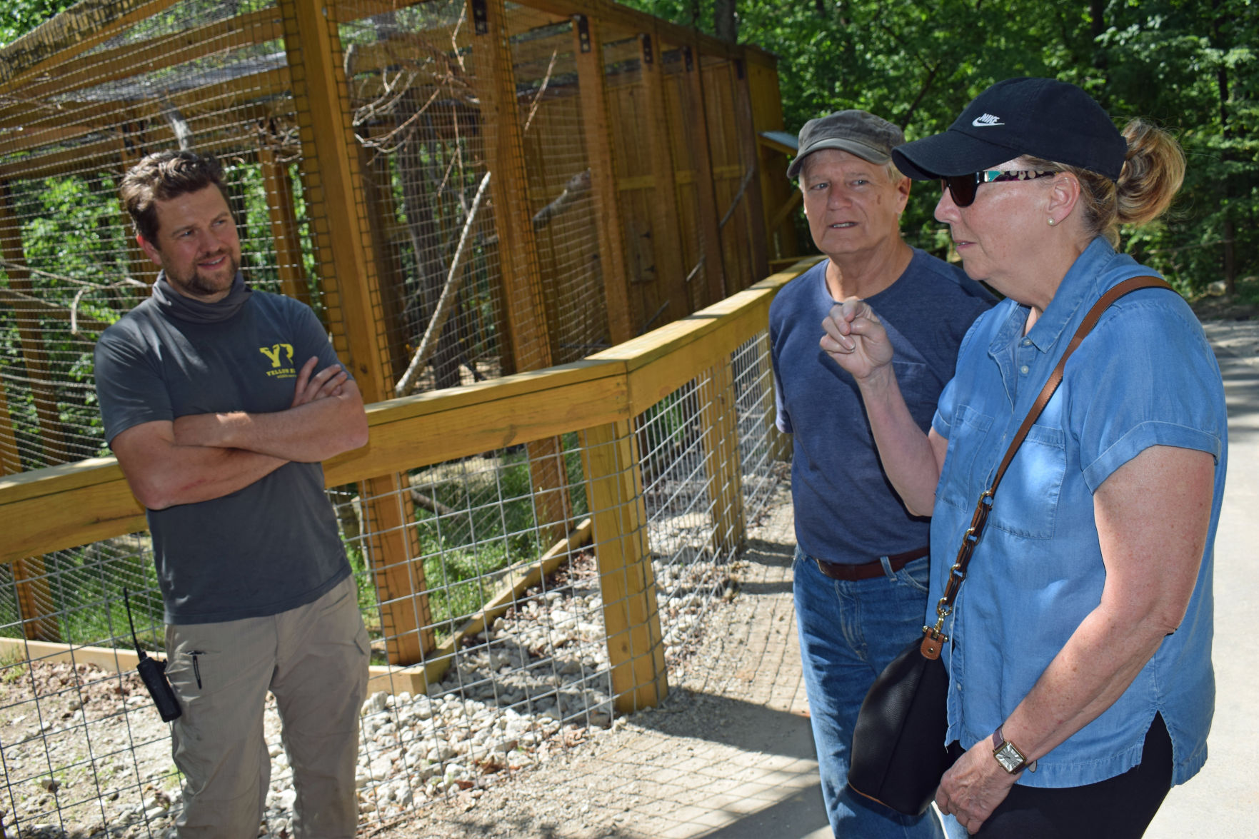 Wildlife Sanctuary owner with Lilburn residents Cliff and Becky Mueller.jpg